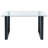 Adymn Glass Top Metal Base Dining Table-452526803