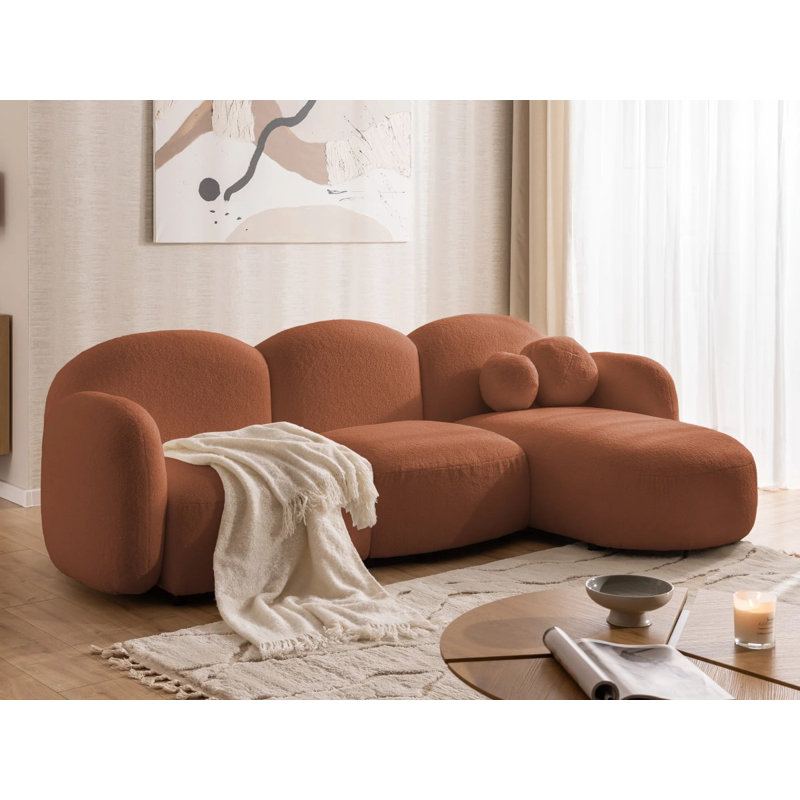 Nuvola Sectional, Right-Hand Facing, Terracotta