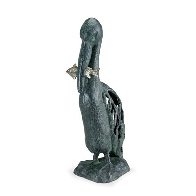 Snacking Pelican Garden Sculpture
