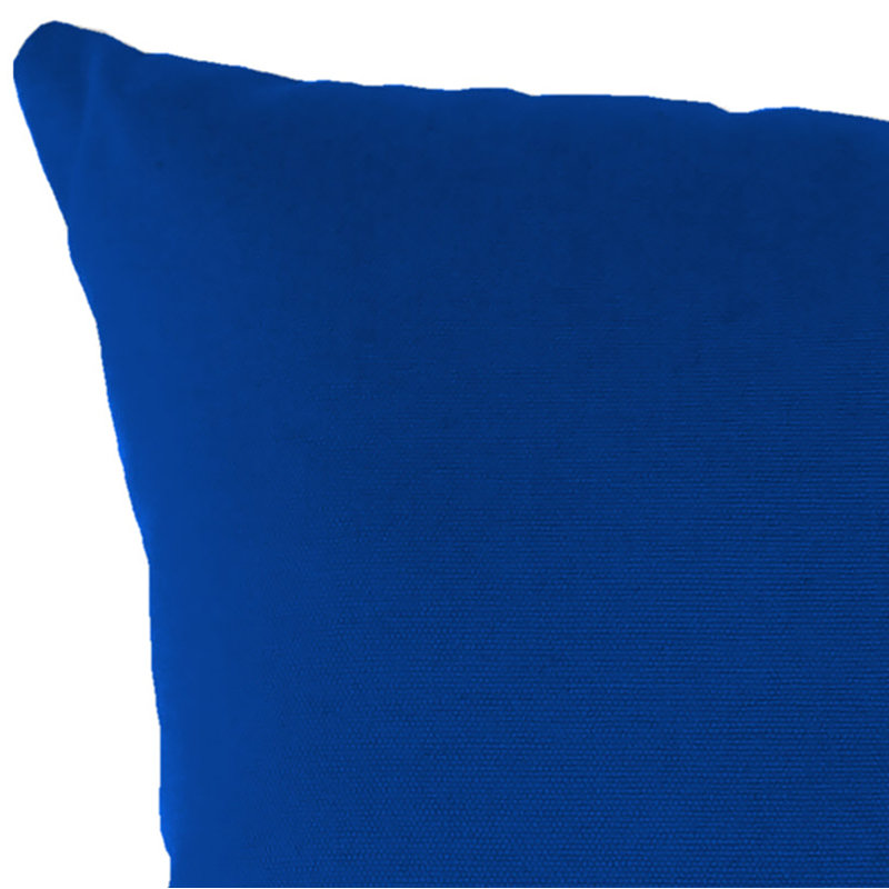 Sunbrella Outdoor Throw Pillow, Canvas Pacific Blue Sunbrella®, 16" H x 16" W