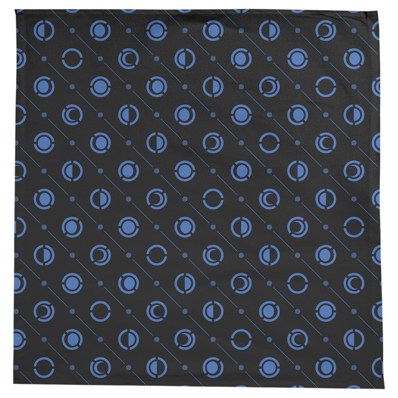 Nappe des phases de lune classiques, Noir / Bleu
