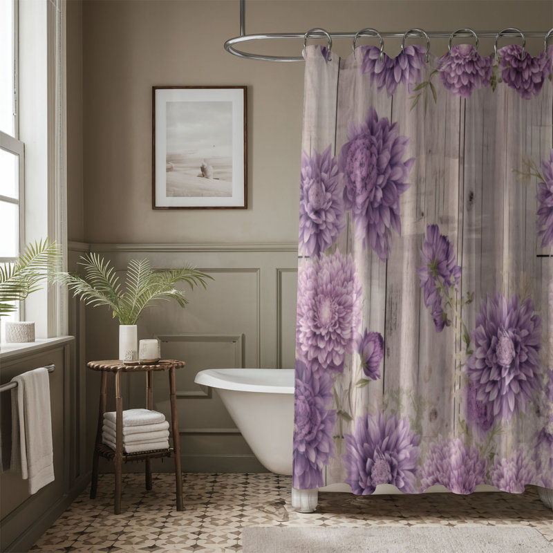 Lavender Evenings - Rideau de douche Premium, H 74 po x l 71 po