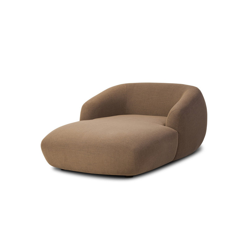 Chaise longue rembourrée Isabela Galilee, Champignon Crypton Nomad 92% polyester / 8% lin