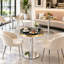 Tables basses et modernes Modern, 23,6 po en acier aggloméré marbré