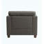 Modern Light Charcoal Linen Chair W/3 Pillows