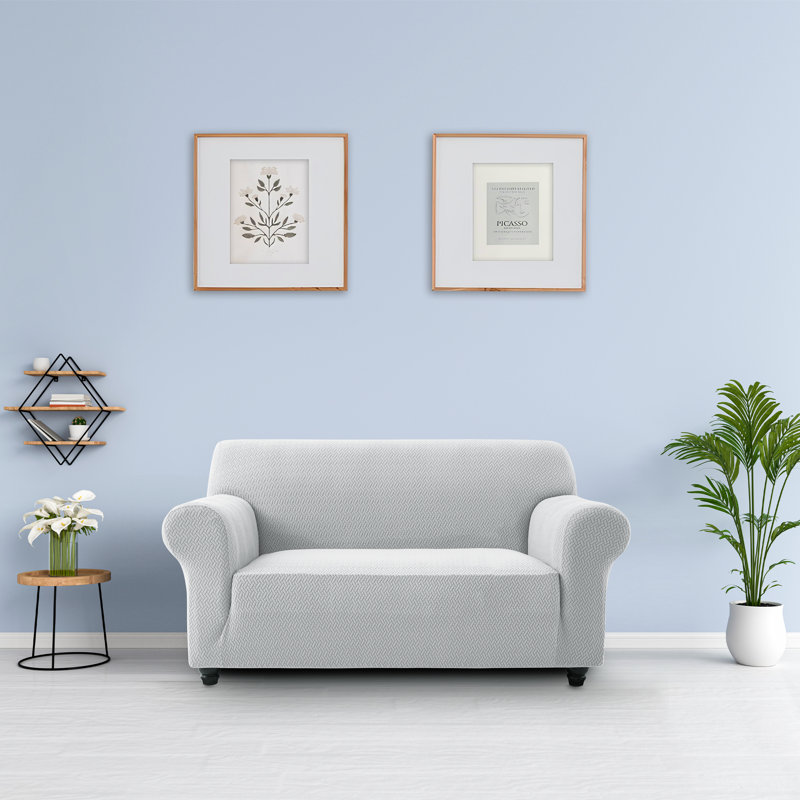 Luxury Microfiber Spandex Box Cushion Sofa Slipcover – Soft, Breathable, Wrinkle-Resistant & Durable Anti-Slip Furniture Protector