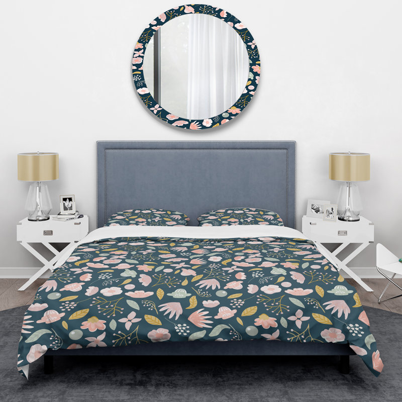 Fleurs colorées - Ensemble de housse de couette floral - Polyester en microfibre