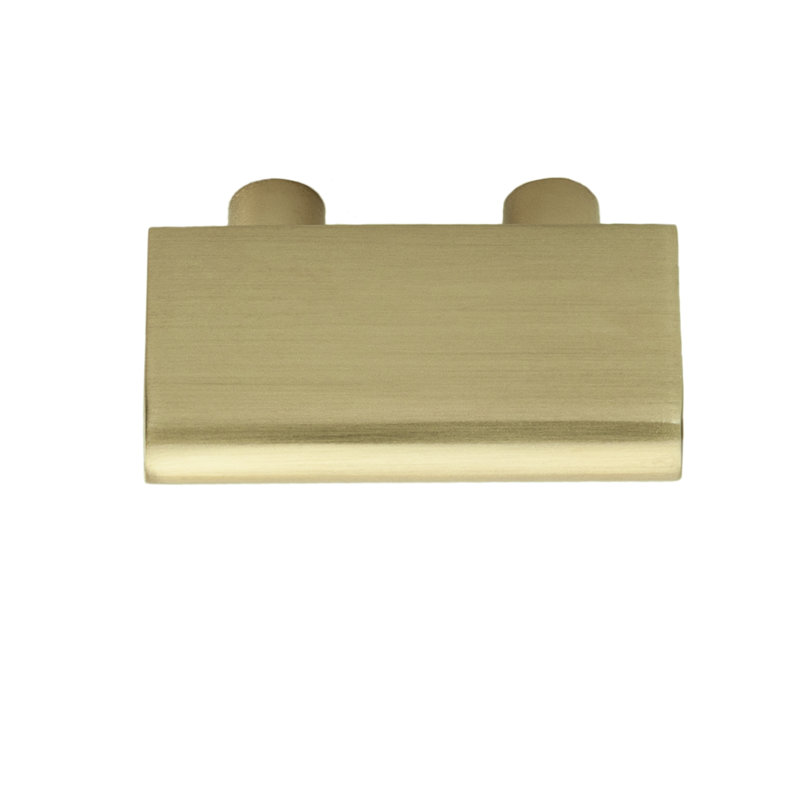 Stella 3/4" Center to Center Satin Brass Finger Drawer Pull, 0.75", Satin Brass
