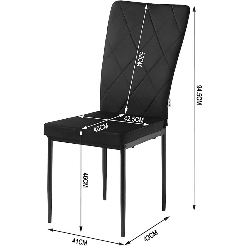 Bronwen Parsons Chair, Black Velvet
