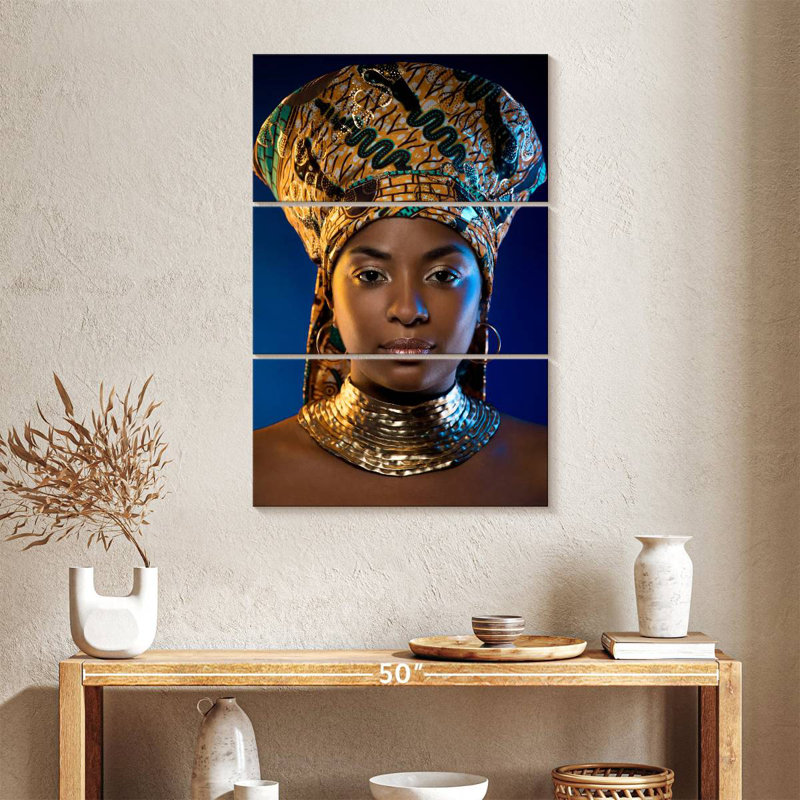 Leisha, femme noire majestueuse, H 38 po x l 24 po