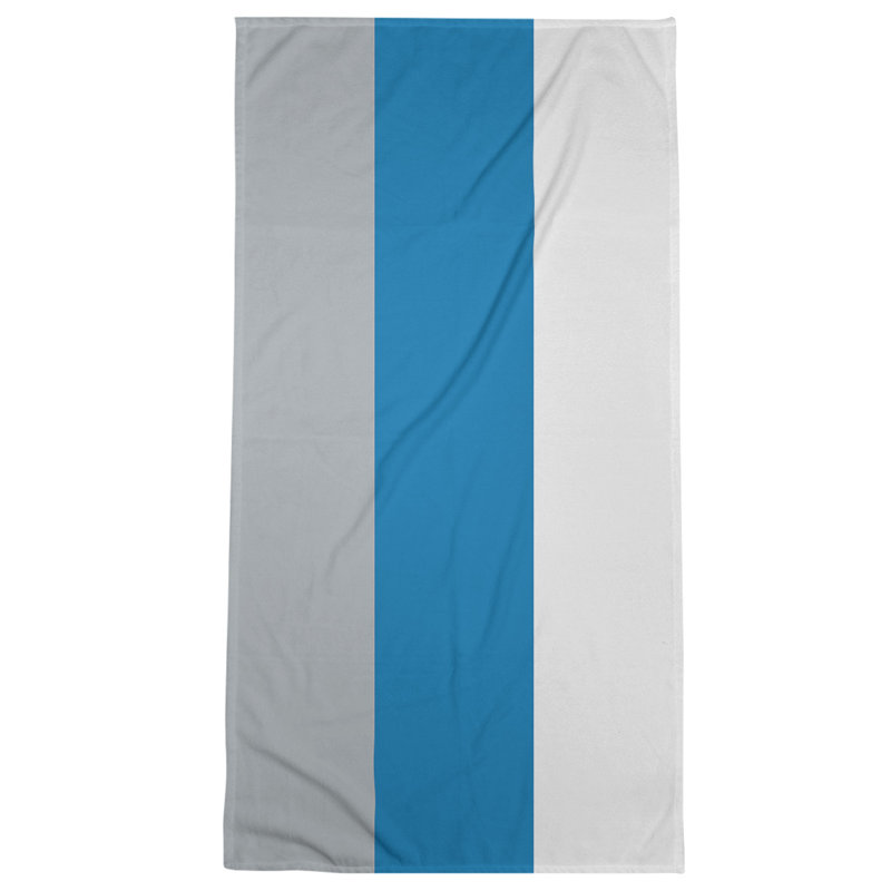 Beach Towel, Light Gray/Light Blue