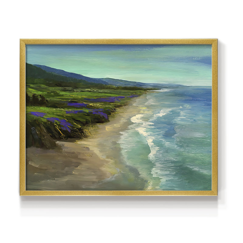 Montara Beach -Framed Print - Restickable, 8" H x 10" W