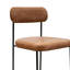 Chaise de bar Iffa, dossier ouvert, fer noir, cognac-102361200-102361195
