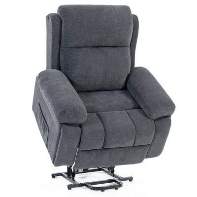 39.6" Wide Power Lift Massage Recliner Chair With Heat, Adjustable Reclining Sofa