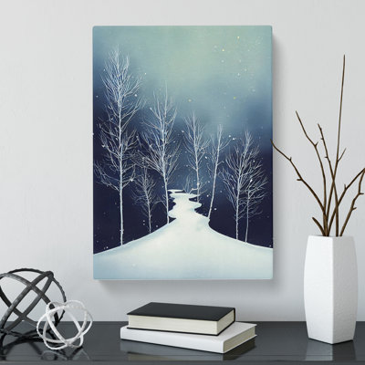 Landscape Forest Winter - Wrapped Canvas
