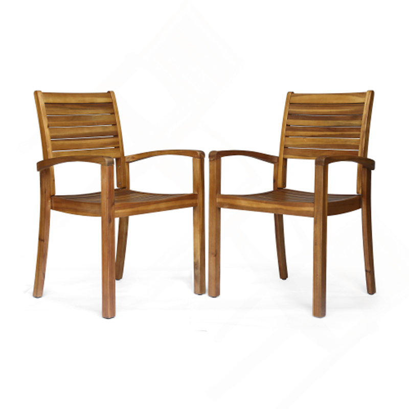 Chaise d'extérieur, teck KD, Naturel