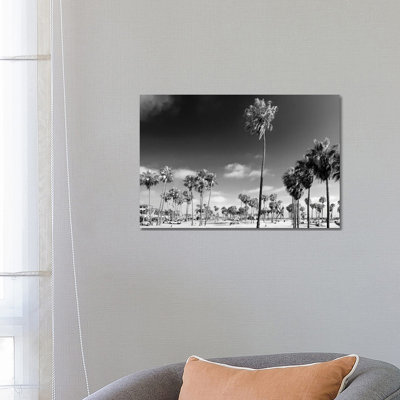 Black California Series - Venice City Beach 1 Piece Wrapped Canvas Wall Art