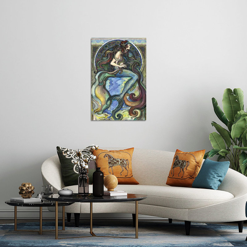 «Under the Sea - a Mermaid I» par Fanitsa Petrou - impression sans cadre, H 24 po x l 16 po x P 0,25 po