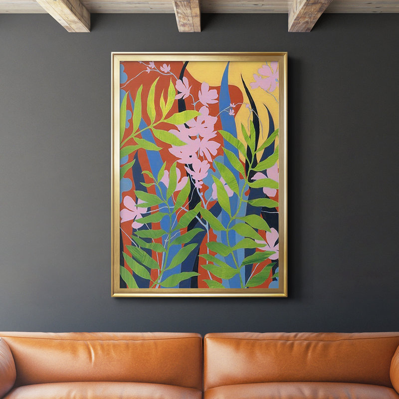 «Bold Bright & Wild I», reproduction encadrée de qualité supérieure - prête à être accrochée, Or, H 42,5 po x l 30,5 po