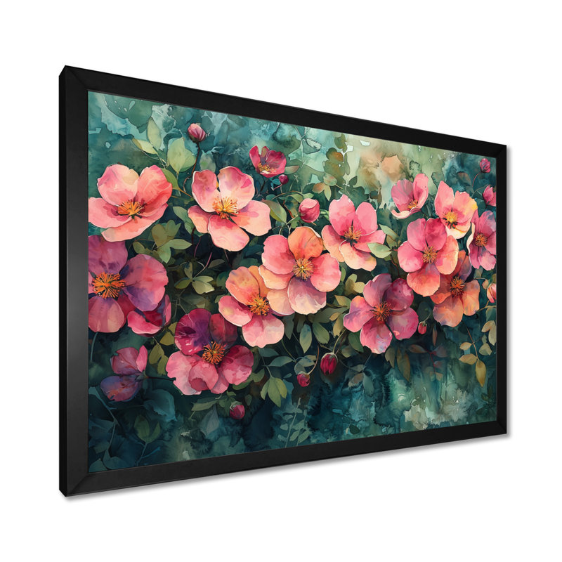 Ikie - Abstract Wall Art, Single Picture Framed Print, 30" H x 40" W, Black