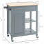 Îlot de cuisine avec plateau en bois manufacturé Omariana-2017850154