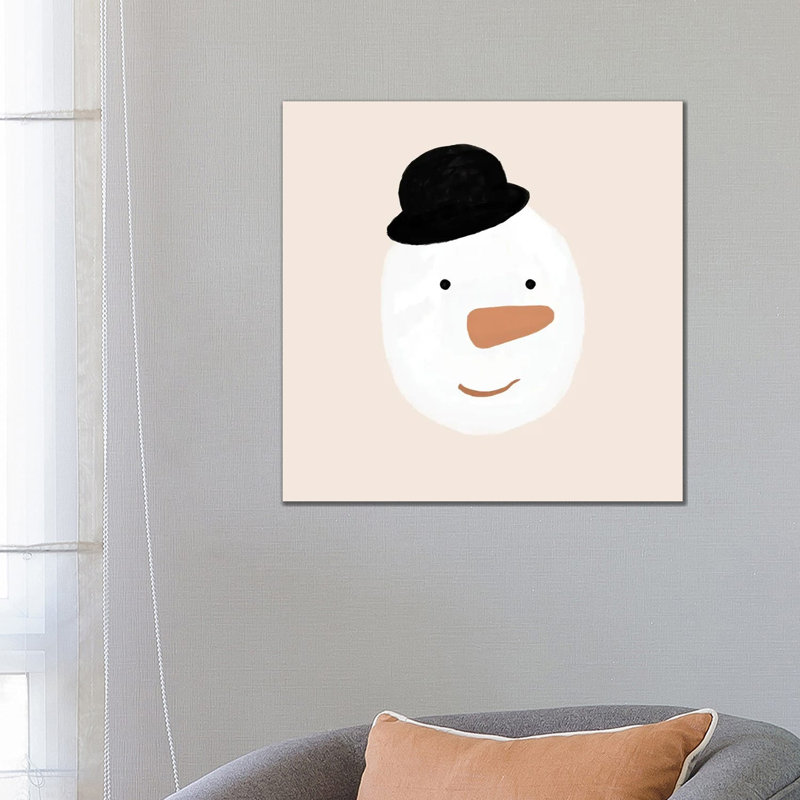 Snowman - Wrapped Canvas Painting, 66.04 cm H x 66.04 cm W x 1.91 cm D
