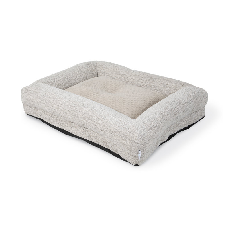 La-Z-Boy Rosie 36X28 Lounger Dog Bed, Cream, H 7 po x l 27 po x P 35 po, Blanc