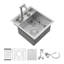 Undermount Bar Sink with Folding Faucet – Stainless Steel