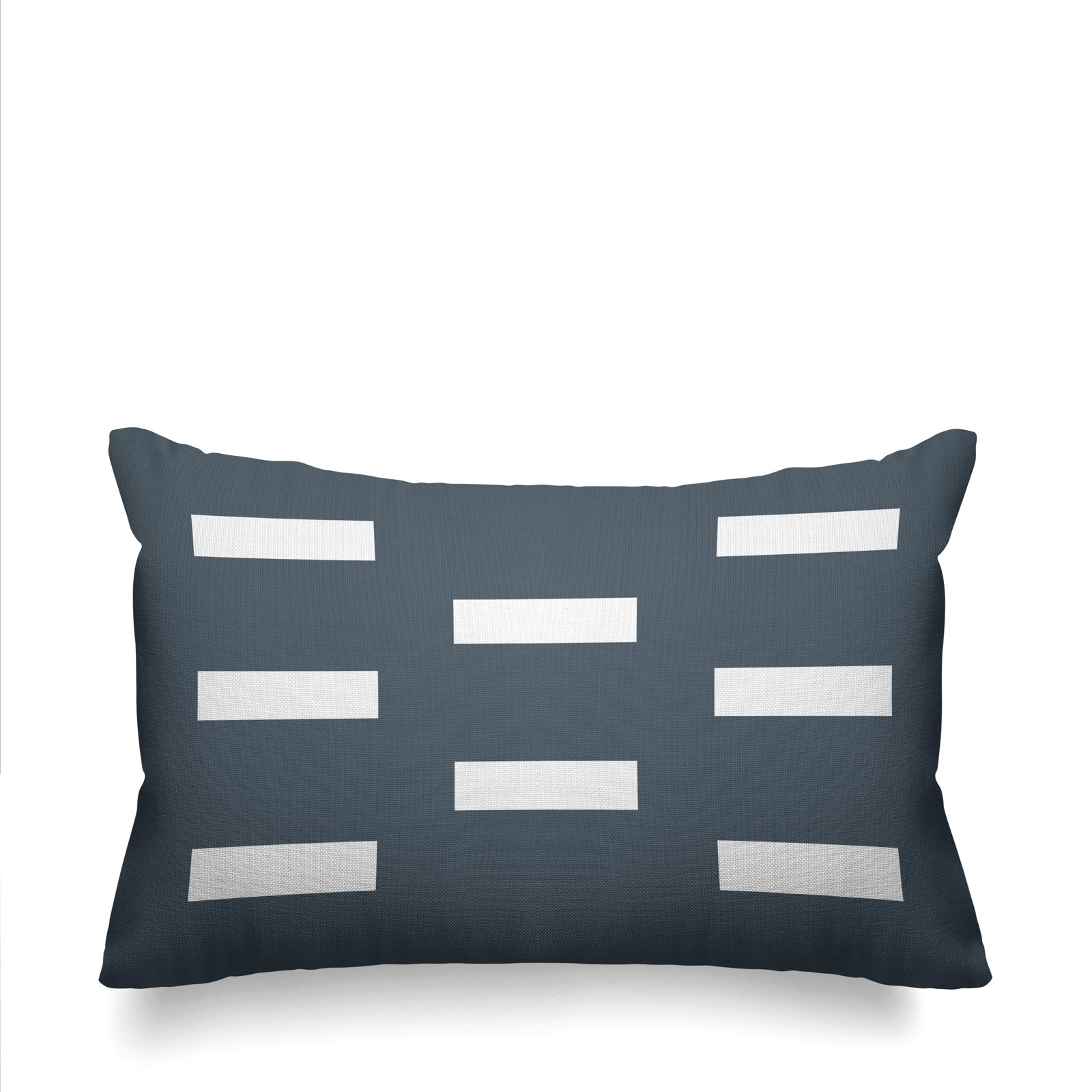 Luella Geometric Dashes Indoor/Outdoor Throw Pillow, Gray