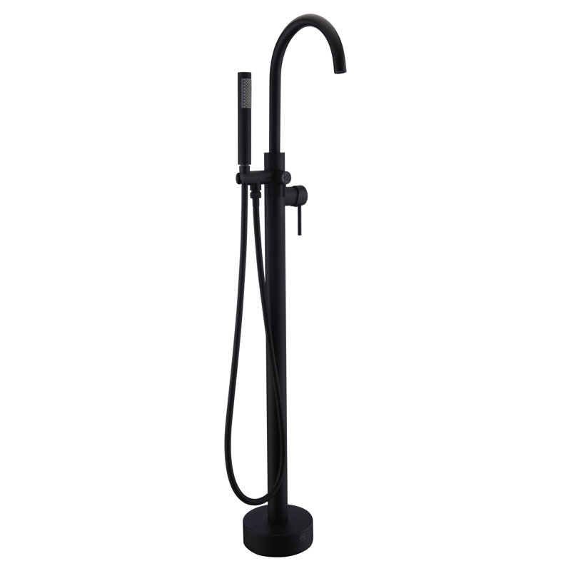 2 Handle Floor Clawfoot Tub Faucet with Diverter, Oil Rubbed Bronze