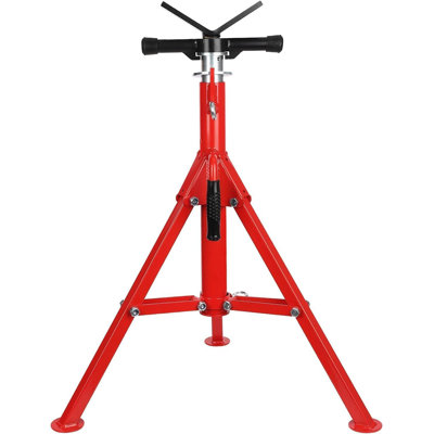 Heavy Duty Adjustable Pipe Jack Stand for Storage and Organization – Folding V-Head Steel Support, 28–52 Inch Height, 2500 lbs Capacity, Anti-Slip Handle, Red – 2500BLS*1pc-red