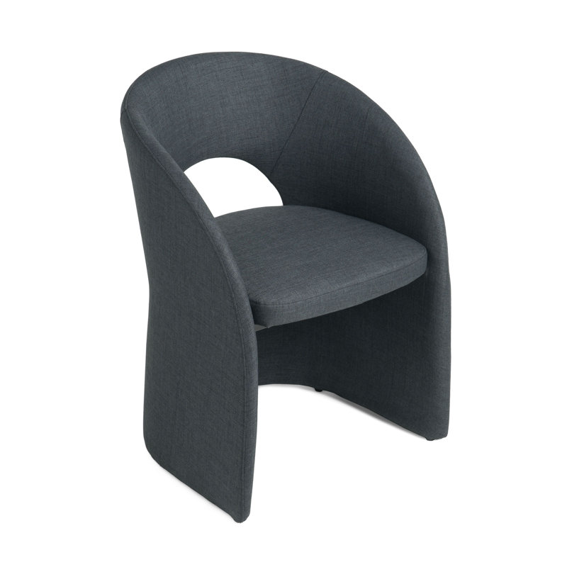 Chaise avec accoudoirs entièrement rembourrée Hama, Gris anthracite