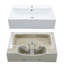Lavabo de salle de bain rectangulaire autoportant 38 po avec trop-plein et lavabo mural en céramique H 38 po