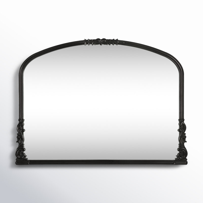 Miroir Keith, Noir satiné, Horizontale, H 28 po x l 38 po