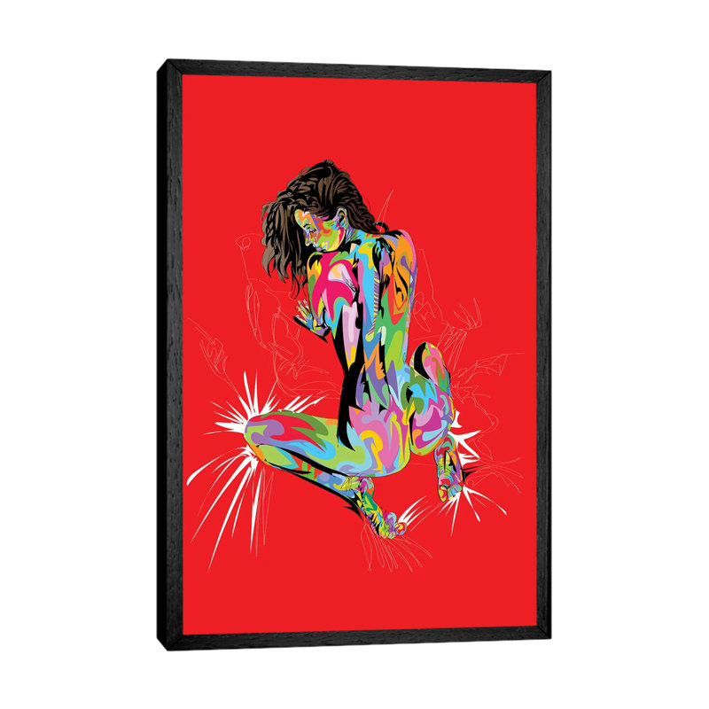 Booty On The Sheets - Print on Canvas, Black Floater Framed, 152.4cm H x 101.6cm W x 3.81cm D