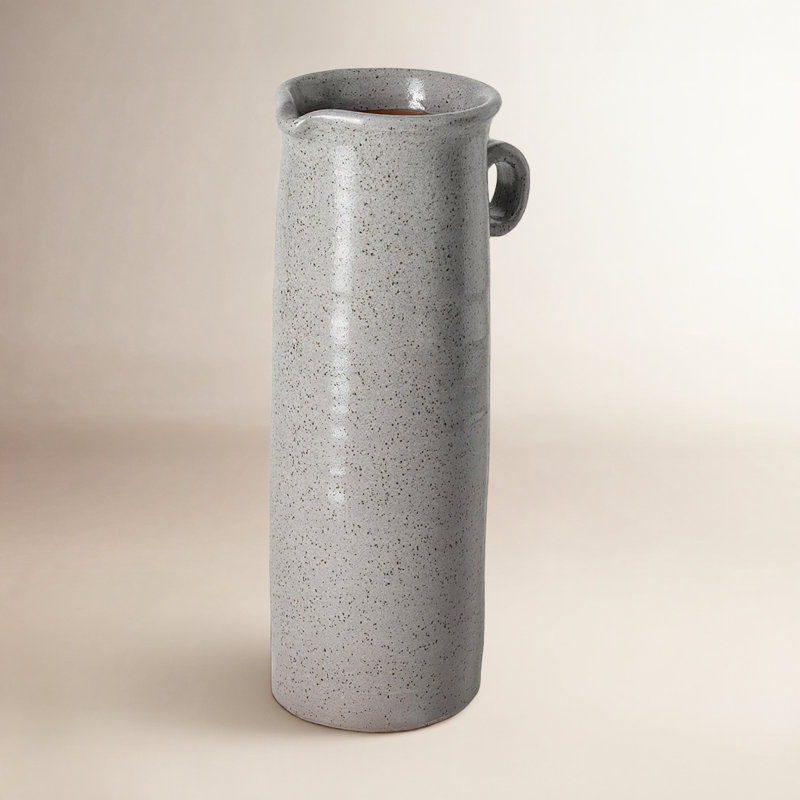 Towne Ceramic / Porcelain Table Vase, 8.85" H x 3.74" W x 5.31" D