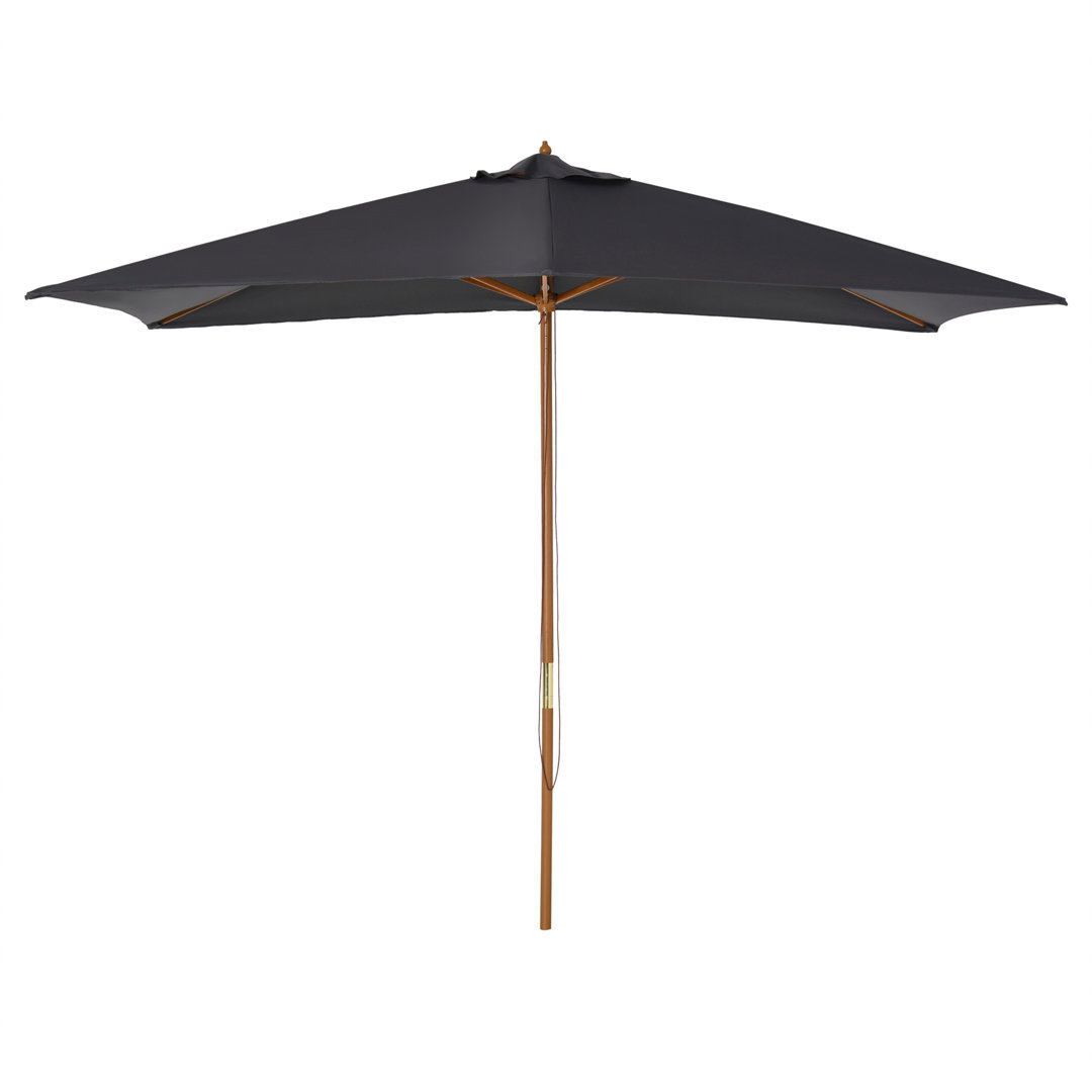 Brod 295cm X 200cm Rectangular Traditional Parasol with Pulley Lift