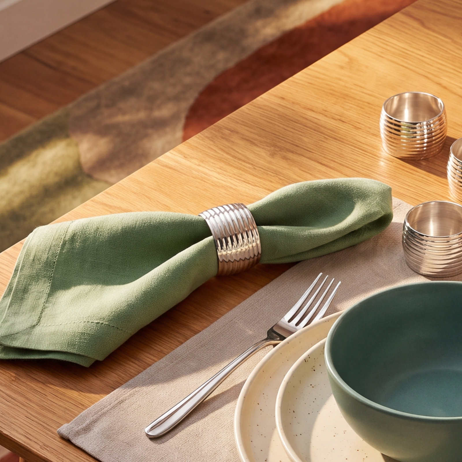 Napkin Rings, Silver