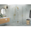 Halo 60 in. x 33 in. x 78 in. 90-degree Fully Frameless Glass Hinged Shower Enclosure