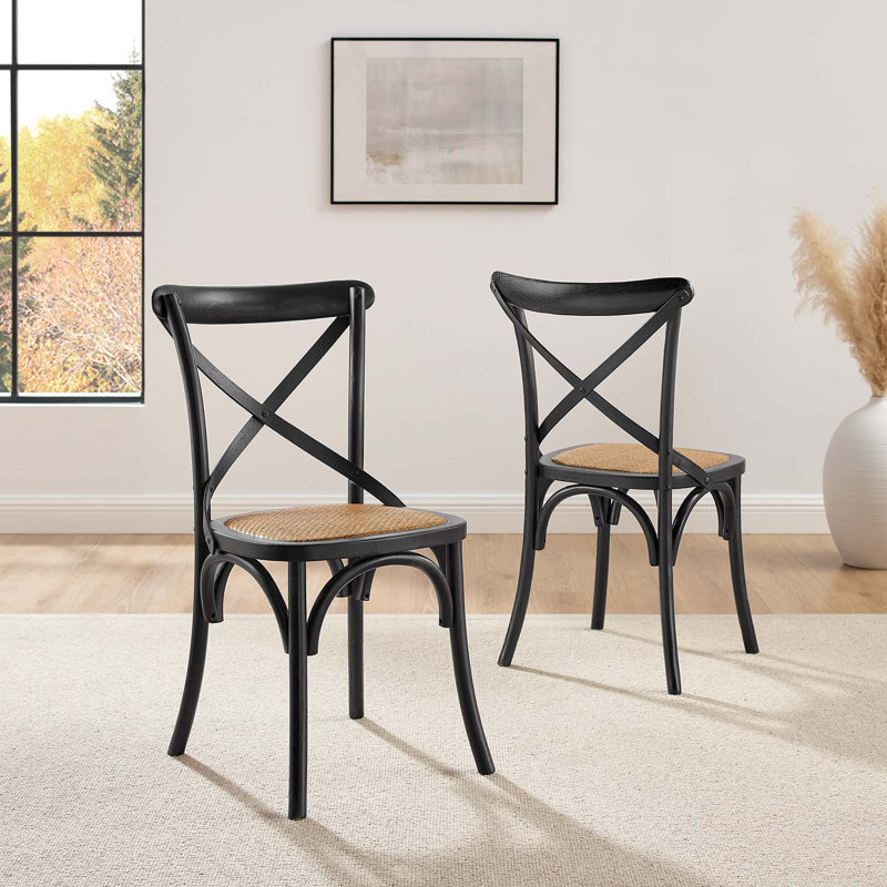 Modway Gear Dining Side Chair, Black, 2