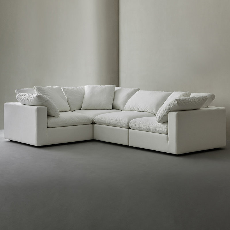 Canapé modulaire en L 4 places, Beige