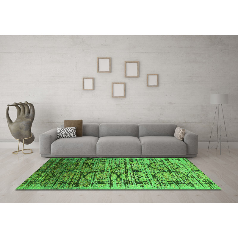Washable Oriental Indoor Rug, Round 6'