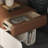 Modern Wood Nightstand Set of 2 With Drawer Cabinet and Shelf