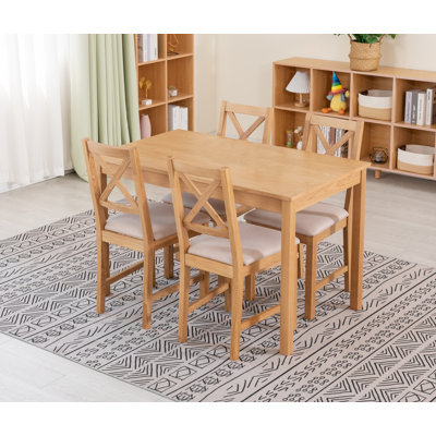 4 - Person Solid Oak Dining Set