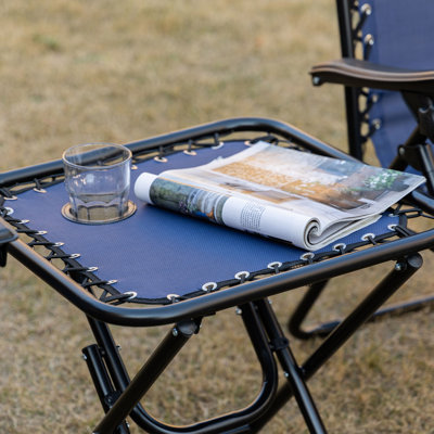 Outsunny Zero Gravity Chair Set With Side Table, Folding Reclining Chair