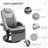PU Recliner Armchair With Footrest, Headrest, And Round Steel/Wood Base
