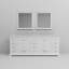Meuble-lavabo double blanc 84 po X P 22 po D et l 34 po Miroirs
