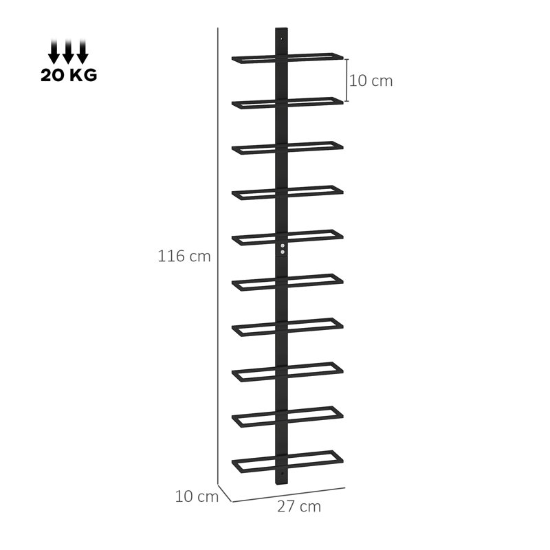 Suzetta Wine Bottle Rack Black