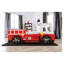 Lit plateforme simple pour voiture de course avec finition rouge ultrabrillante et ensemble de lattes