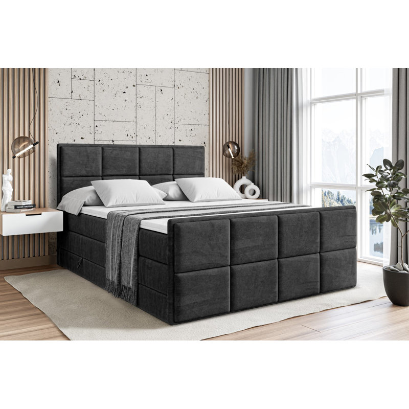 Bed, Black, 140 x 200cm